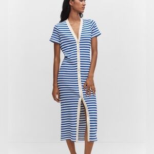 Mango button crochet dress